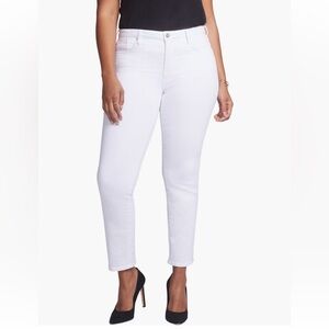 NYDJ CURVES 360 Slim Ankle Jeans in Optic White Size 4 Short NWT